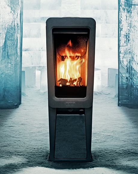 Wood heating stove - VOLUTA - LA CASTELLAMONTE Stufe di Ceramica - 0 - 5 kW  / 5 kW10 kW / 10 kW20 kW