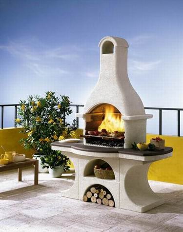 Garden fireplaces by Palazzetti