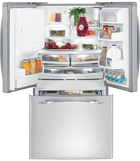 The new AEG matching fridge and freezer offers a more spacious