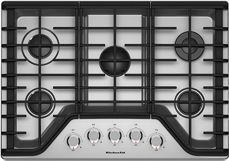 KitchenAid KICU568SBL 36 Induction Cooktop with 5 Cooking Zones,  Performance Boost Function and Electronic Touch Controls