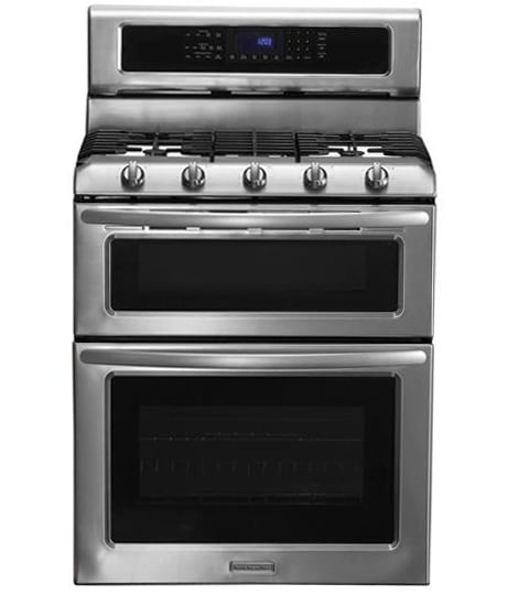 kitchenaid dual fuel double oven range