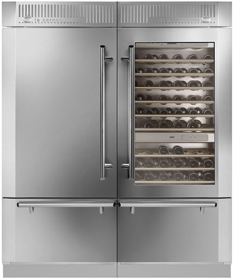 fridge freezer with wine cooler