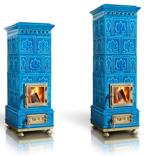 Wood heating stove - VOLUTA - LA CASTELLAMONTE Stufe di Ceramica - 0 - 5 kW  / 5 kW10 kW / 10 kW20 kW